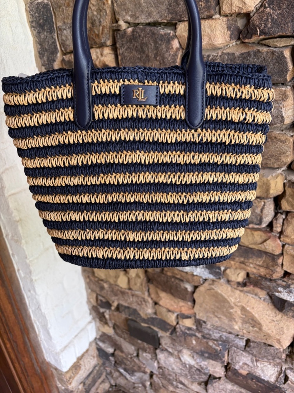 Ralph Lauren Brie Medium Striped Tote Bag - Picture 11 of 11